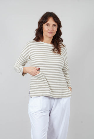 Buccia U Jumper in Lichene Stripe
