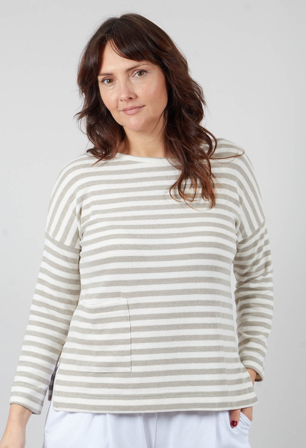 Buccia U Jumper in Lichene Stripe