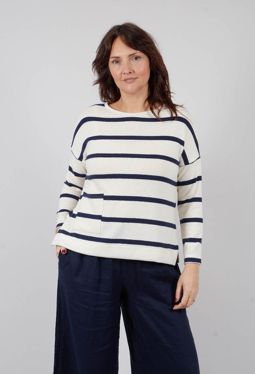 Buccia U Jumper in Blu Stripe