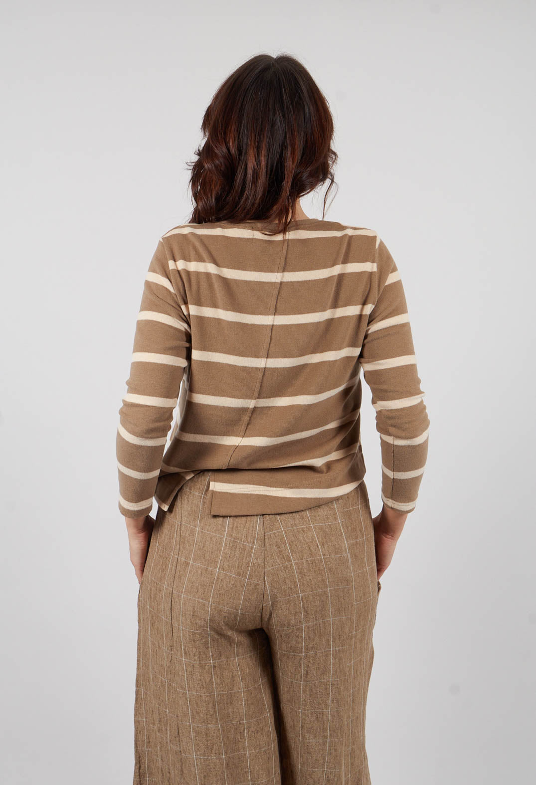 Crema M Cardigan in Cumino Stripe