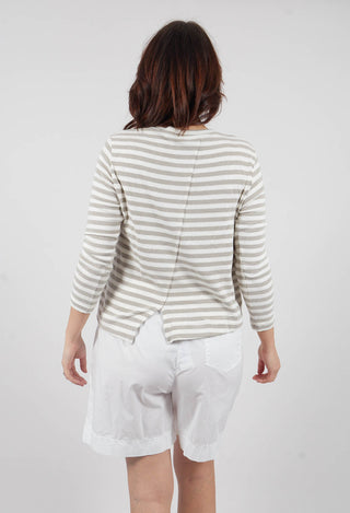 Crema M Cardigan in Lichene Stripe