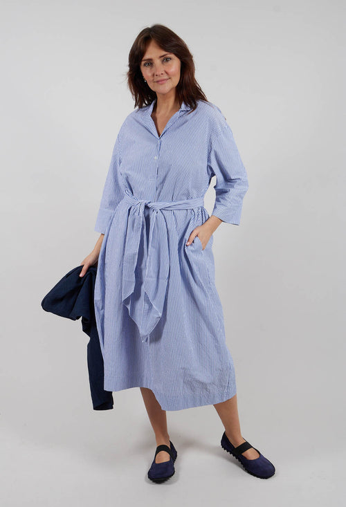 Dicembre C Dress in Azzuro Stripe