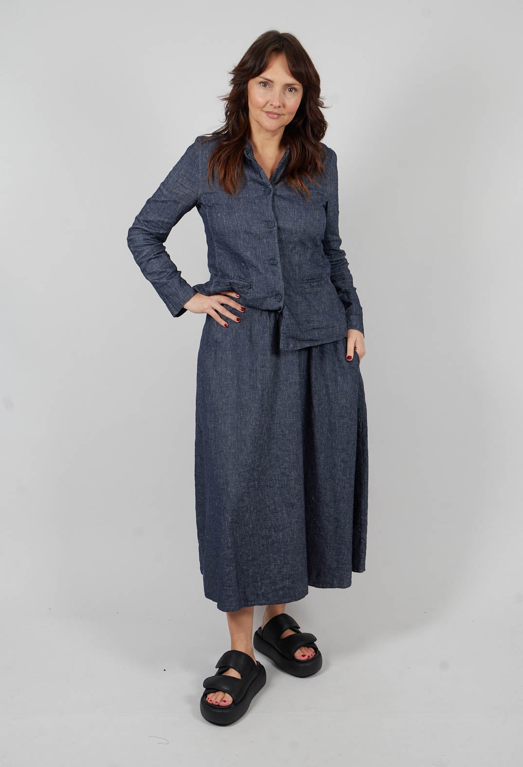 Giugno D Skirt in Denim Tbarb