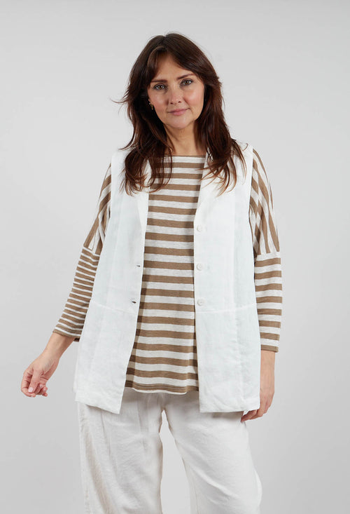 Goccia O Waistcoat in Latte