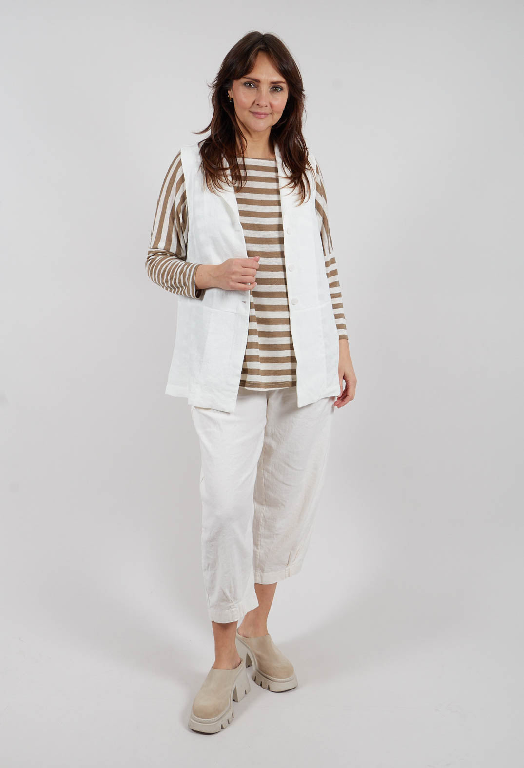 Goccia O Waistcoat in Latte