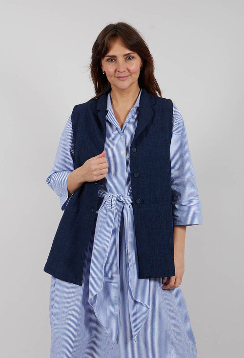 Goccia O Waistcoat in Blu