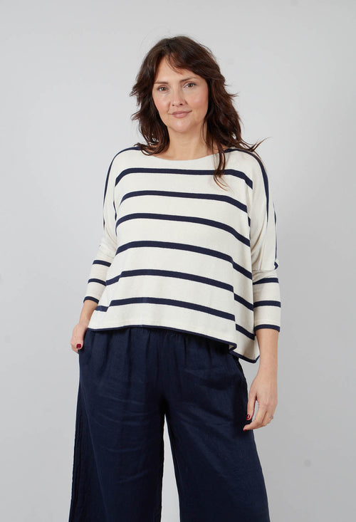 Kira M Jumper in Blu Stripe