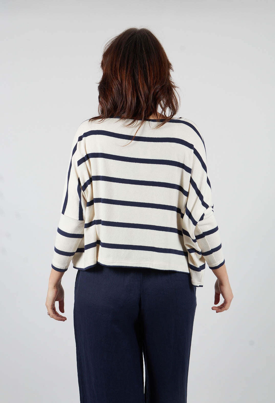 Kira M Jumper in Blu Stripe