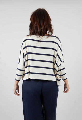 Kira M Jumper in Blu Stripe
