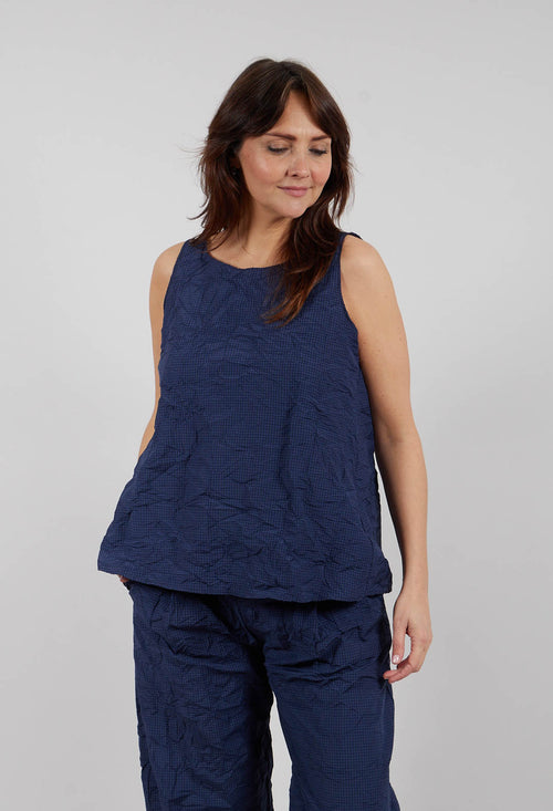 Luglio G Top in Blu Check