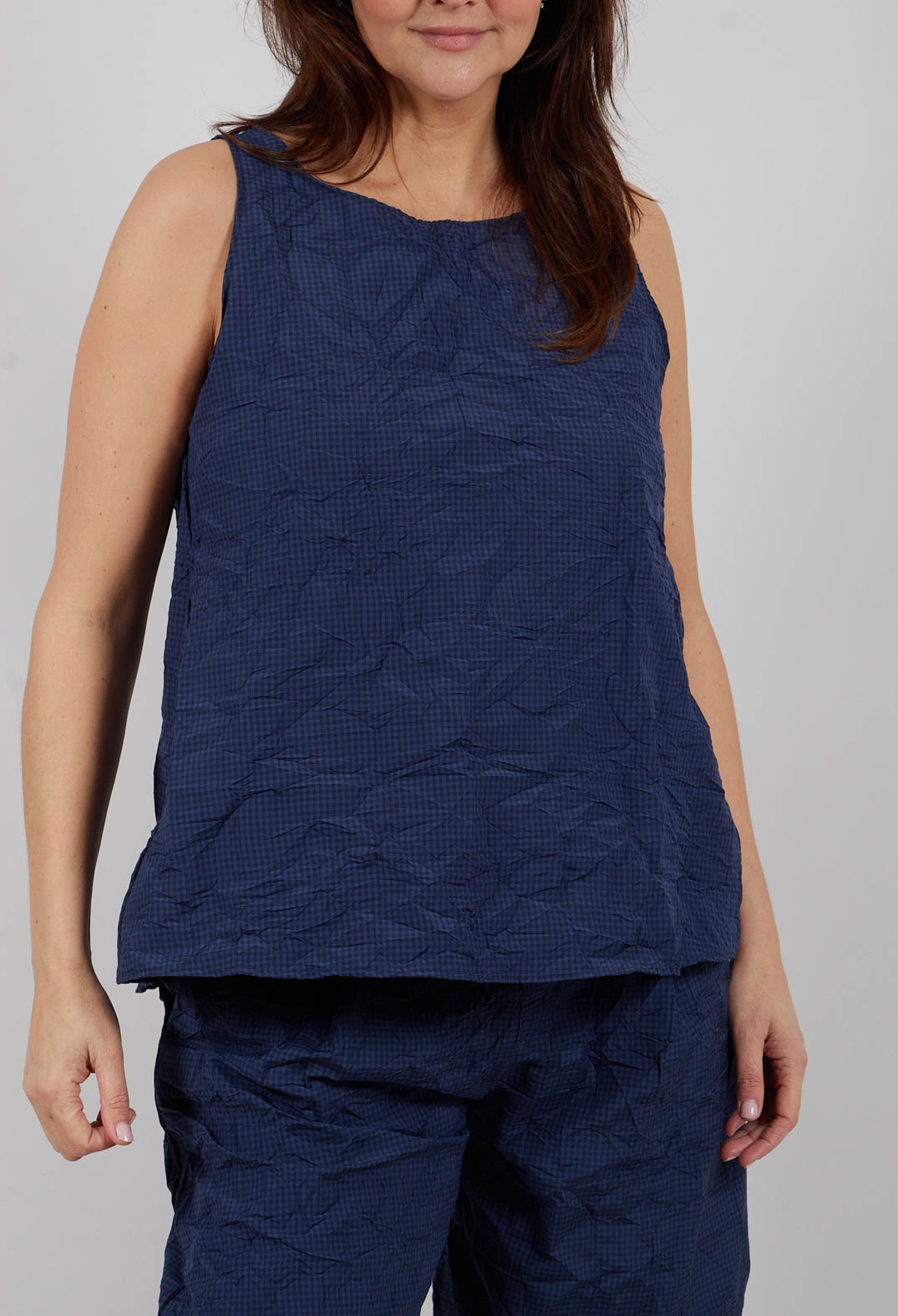 Luglio G Top in Blu Check