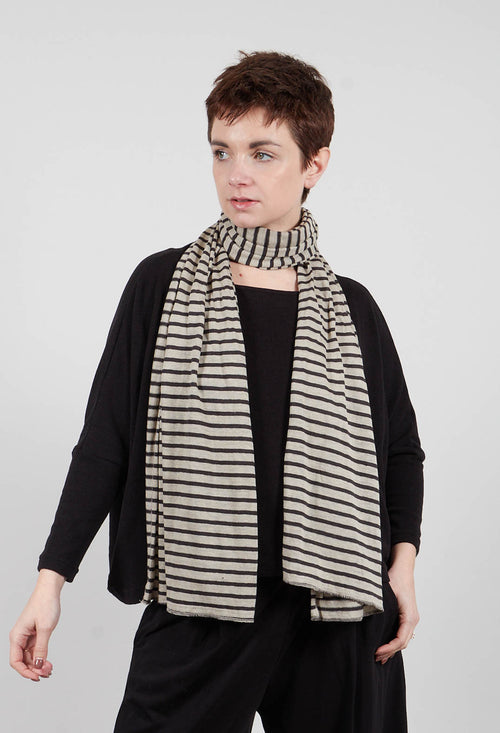 Lumpa Scarf in Antracite Thin Stripe