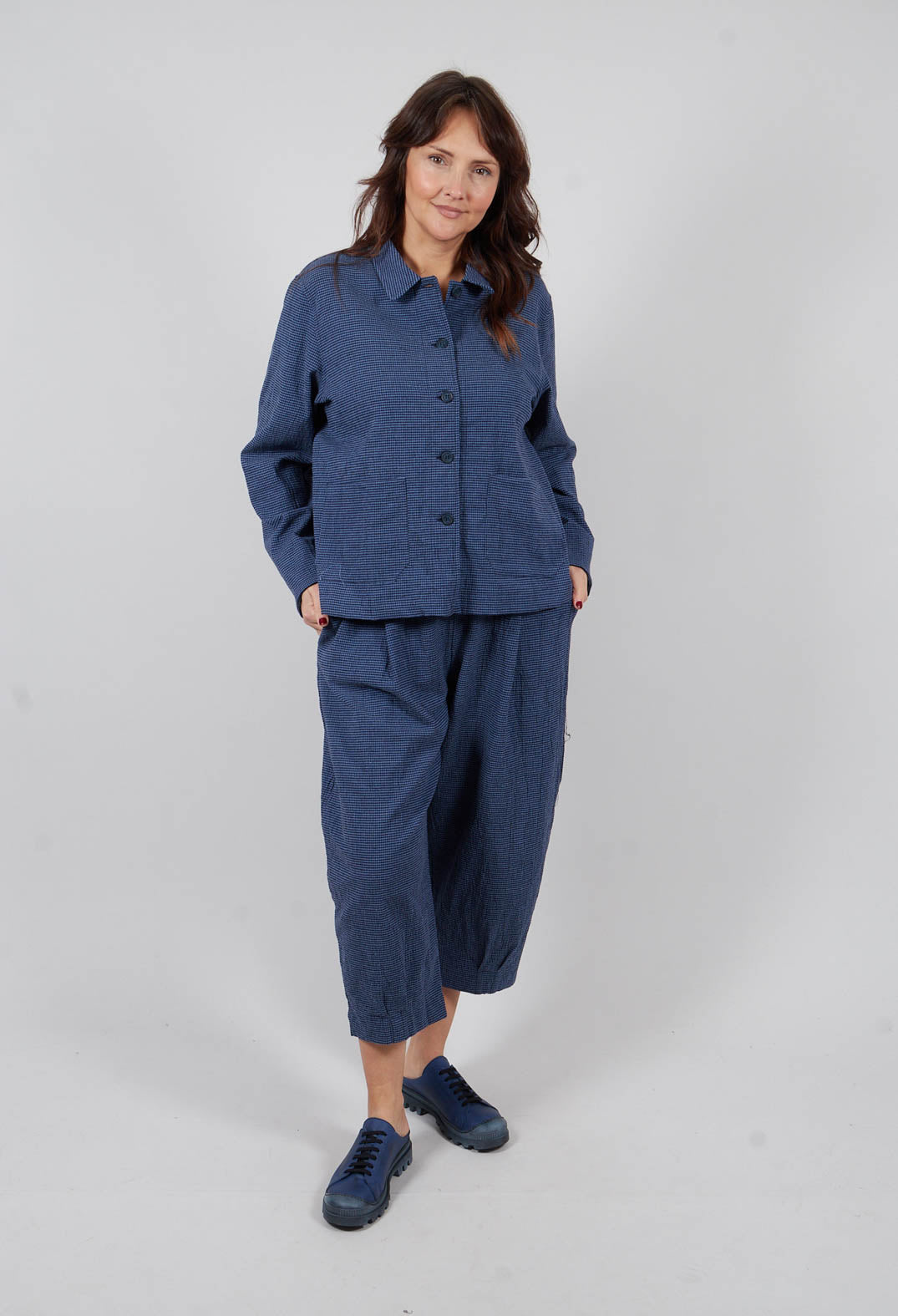 Marzo Q Jacket in Quadretto Blue