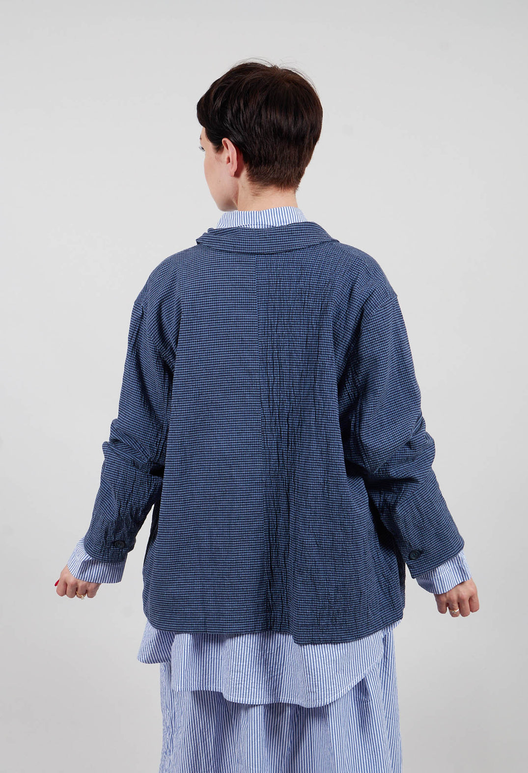 Marzo Q Jacket in Quadretto Blue