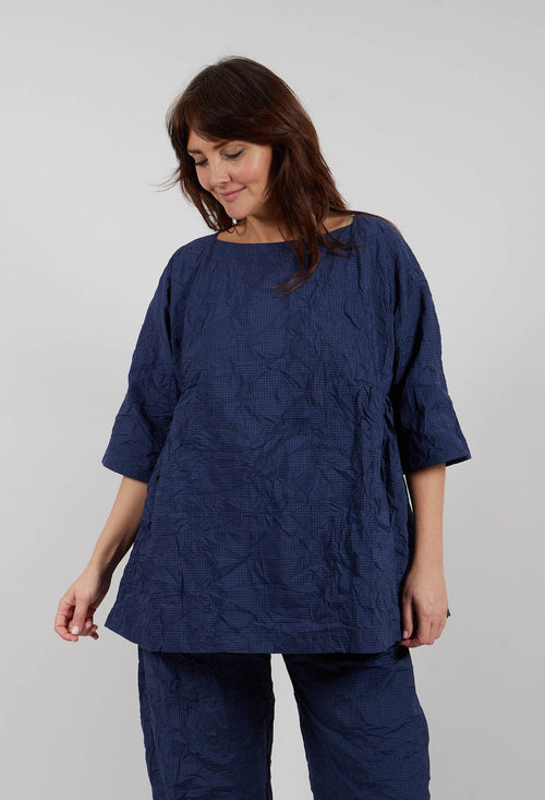 Mercoledi G Shirt in Blu Check