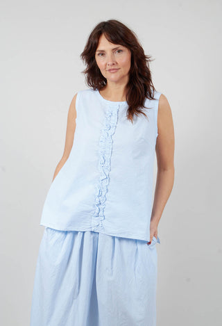 Ora C Top in Celeste Check