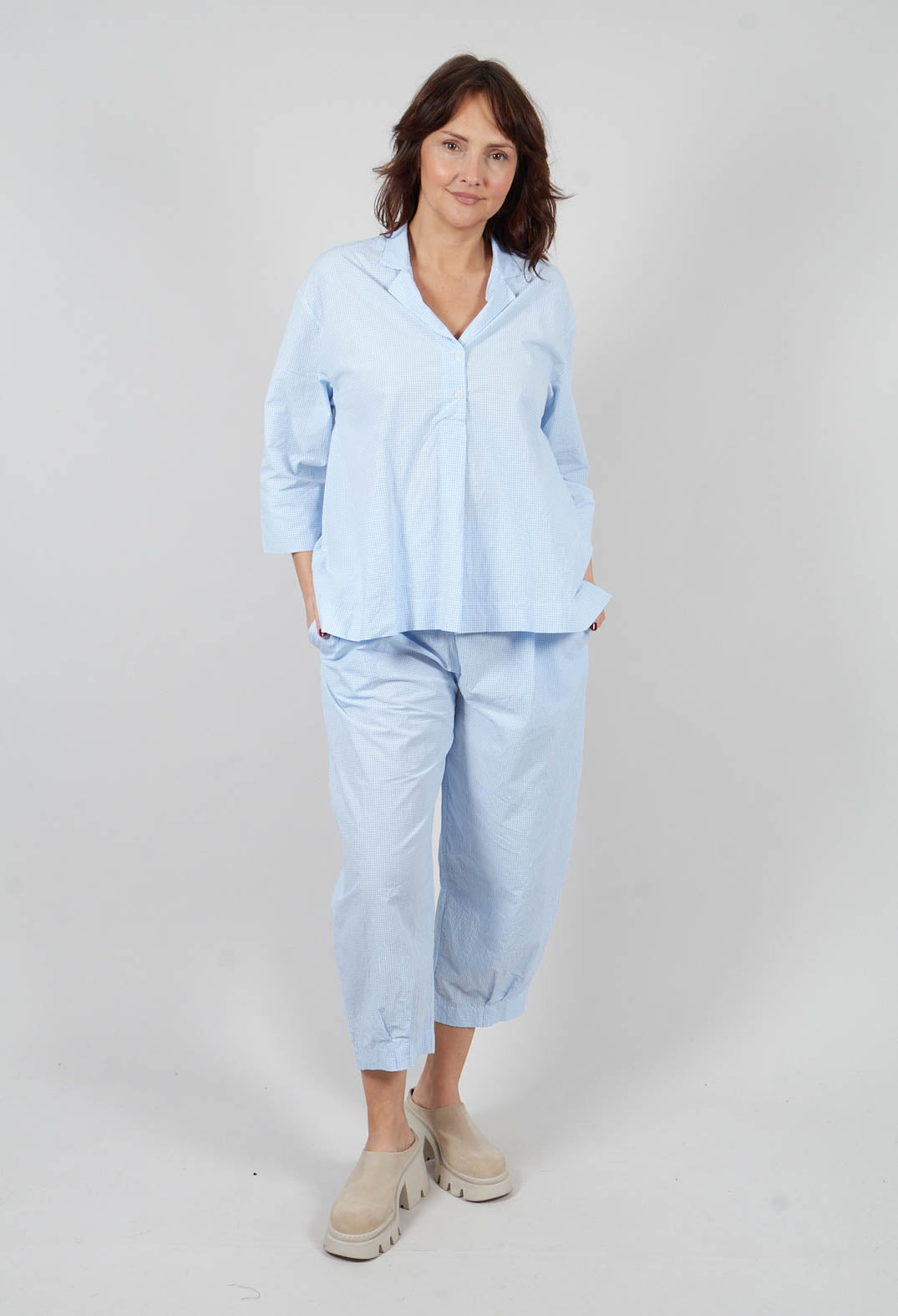 Ottobre C Shirt in Celeste Check