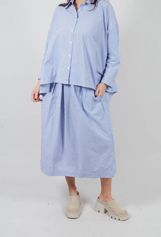 Pesci C Skirt in Azzuro Stripe