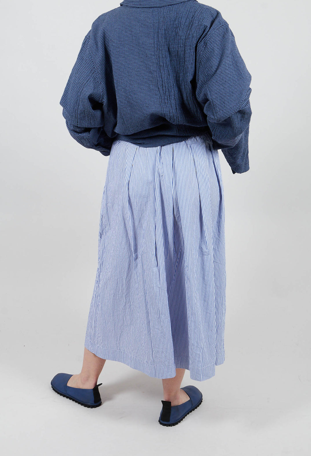 Pesci C Skirt in Azzuro Stripe