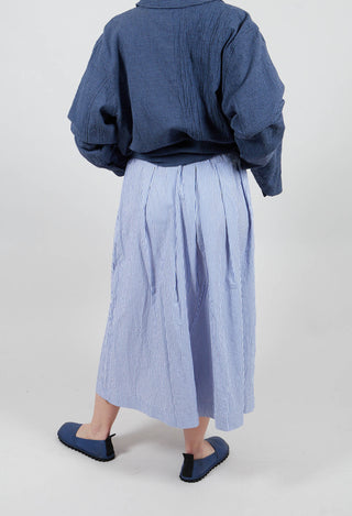Pesci C Skirt in Azzuro Stripe