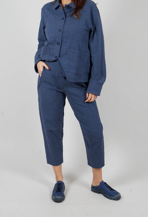 Terra Q Trousers in Quadretto Blue