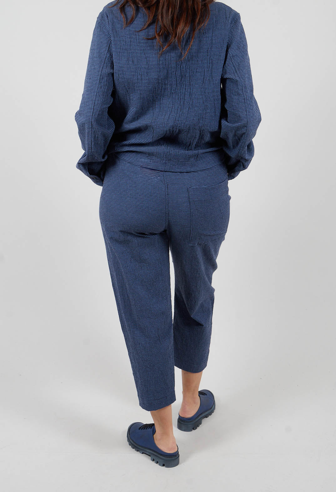 Terra Q Trousers in Quadretto Blue