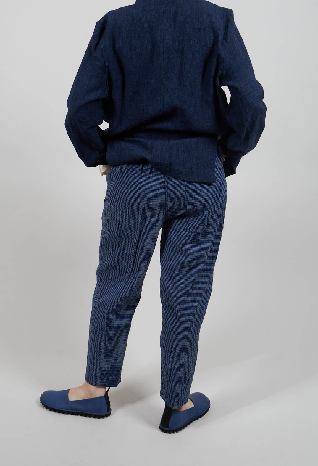 Terra Q Trousers in Quadretto Blue