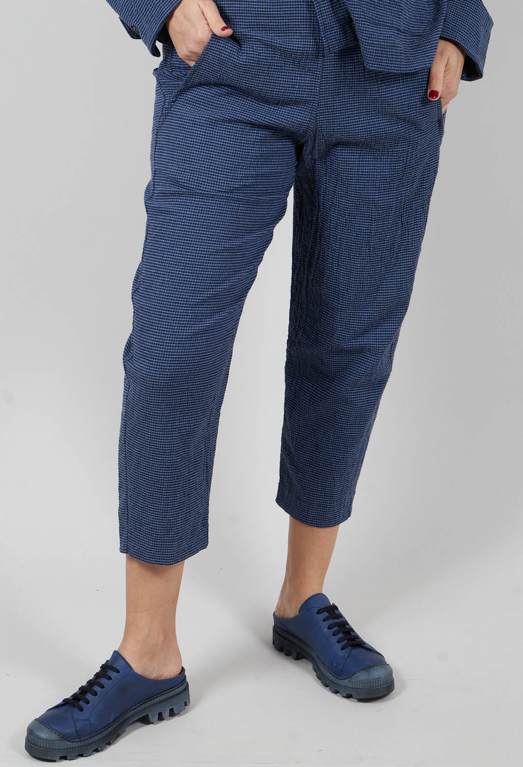 Terra Q Trousers in Quadretto Blue