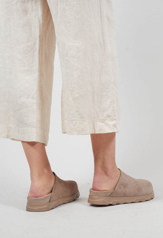 Closed Toe Mules in London Cardboard