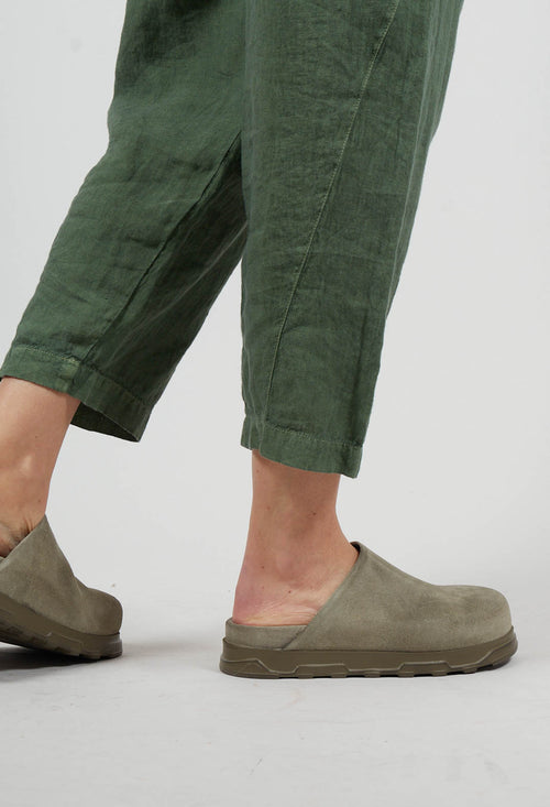 Closed Toe Mules in London Stone