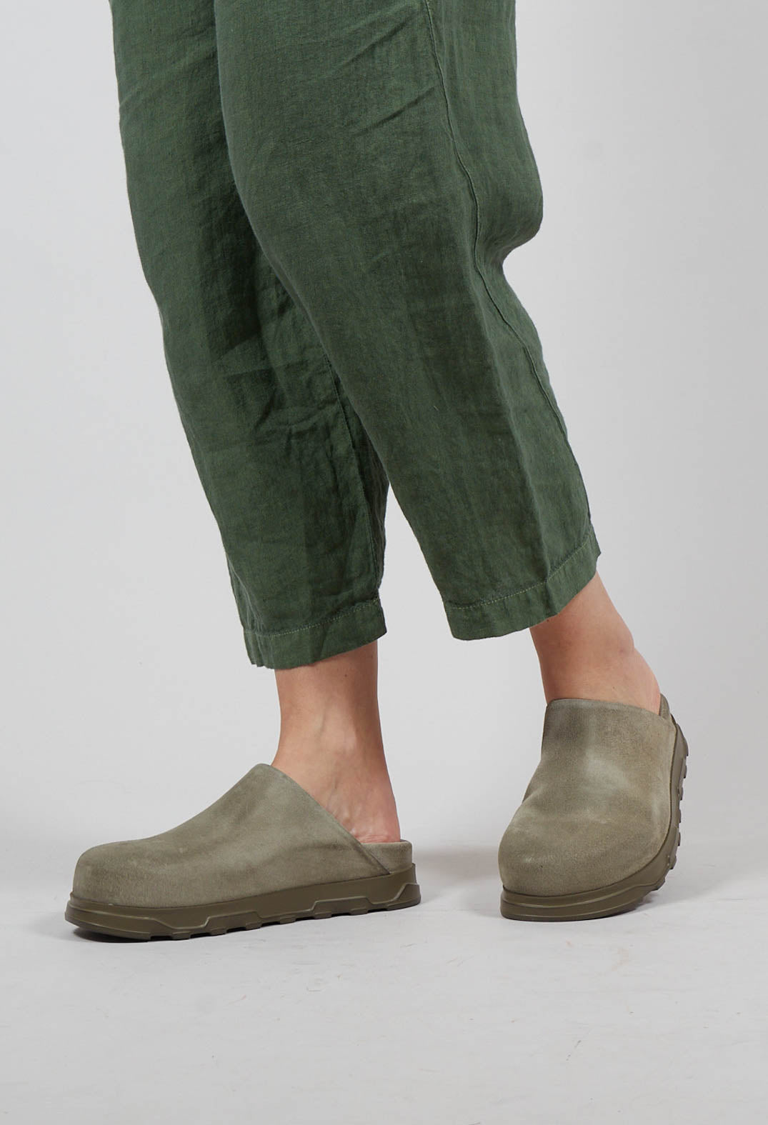 Closed Toe Mules in London Stone