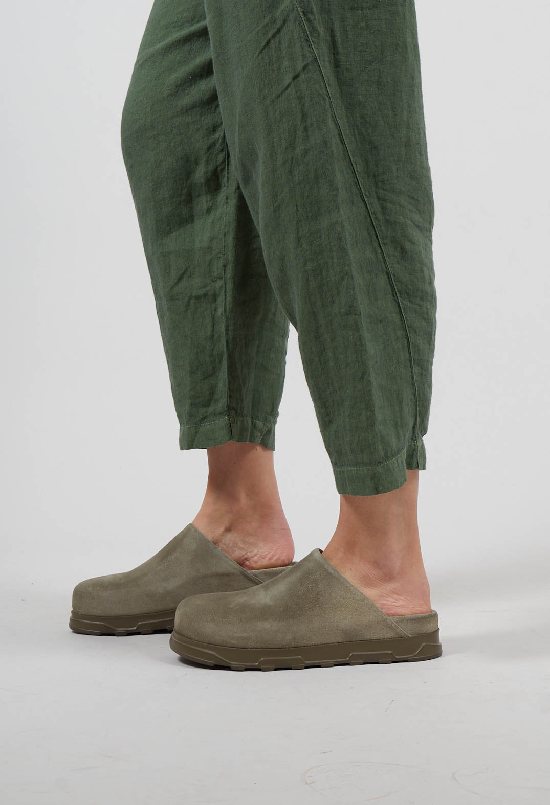 Closed Toe Mules in London Stone