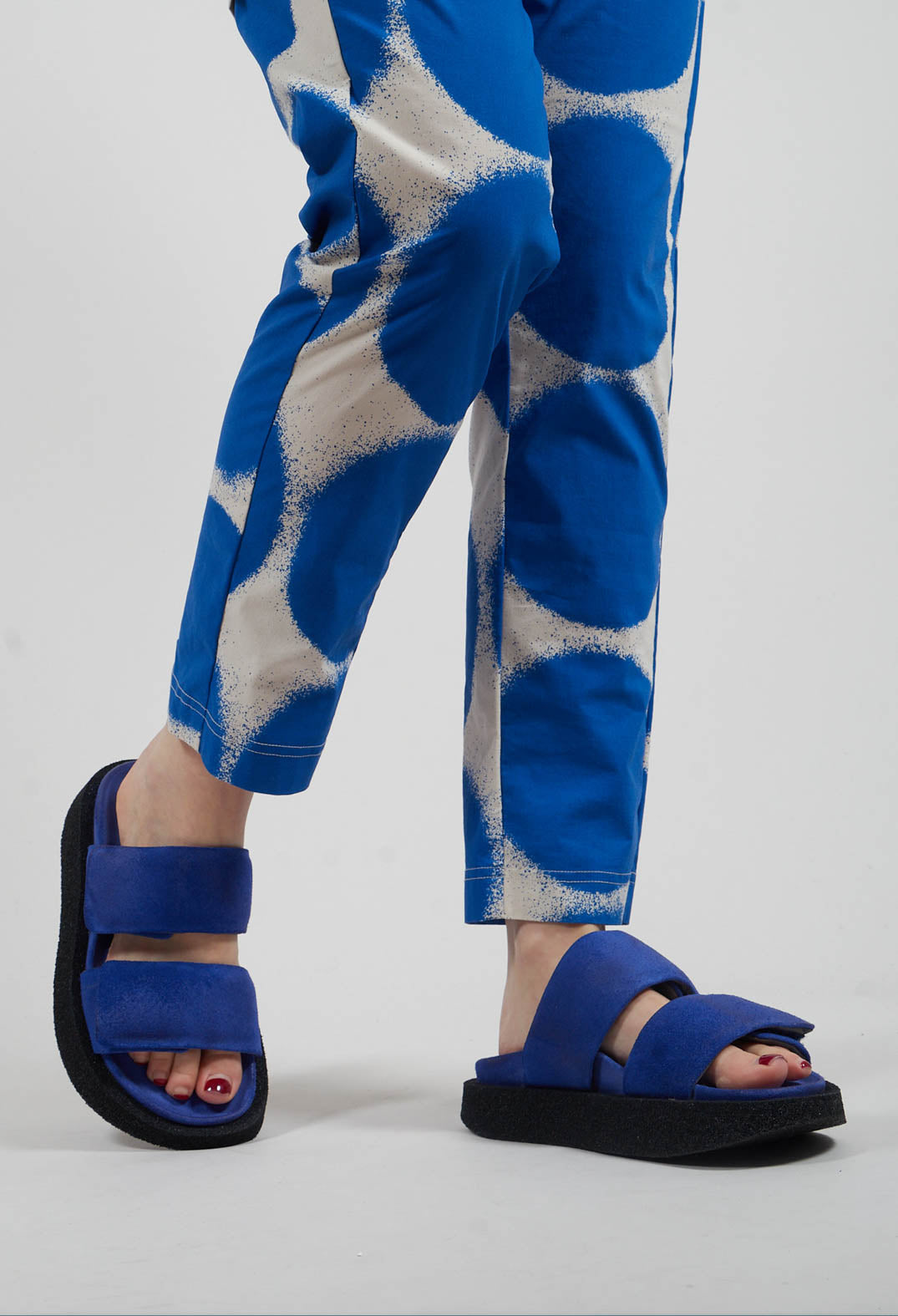 Double Strap Sandals in London Light Blue