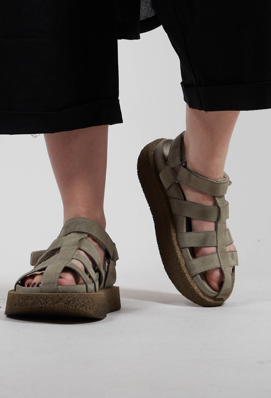 Cage Sandals in London Stone