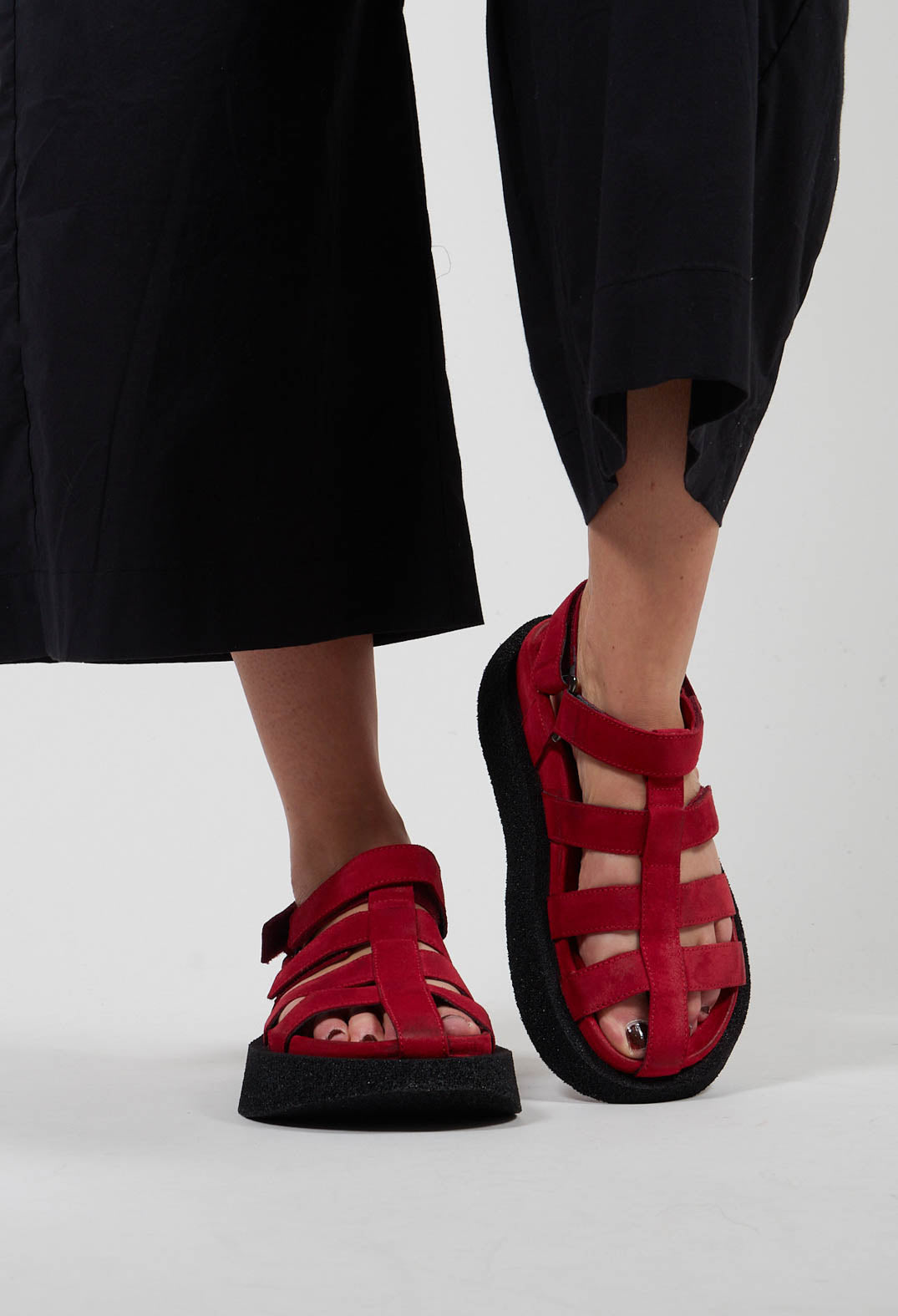 Cage Sandals in London Cherry
