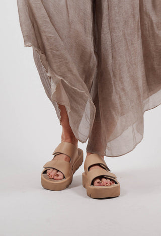 Double Strap Mules in Gasoline Aglio