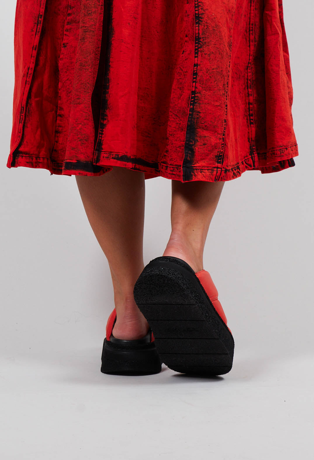 Double Cross Strap Sandals in Gasoline Spritz Aperol