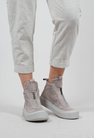 Zip Front Boots in London Cincilla