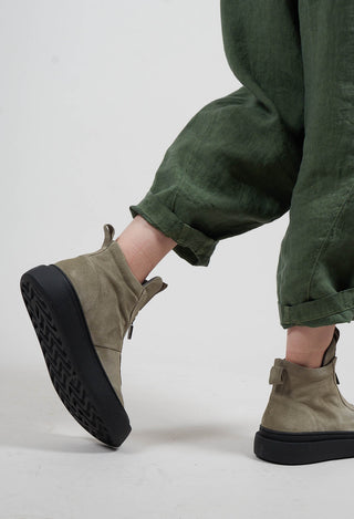 Zip Front Boots in London Stone