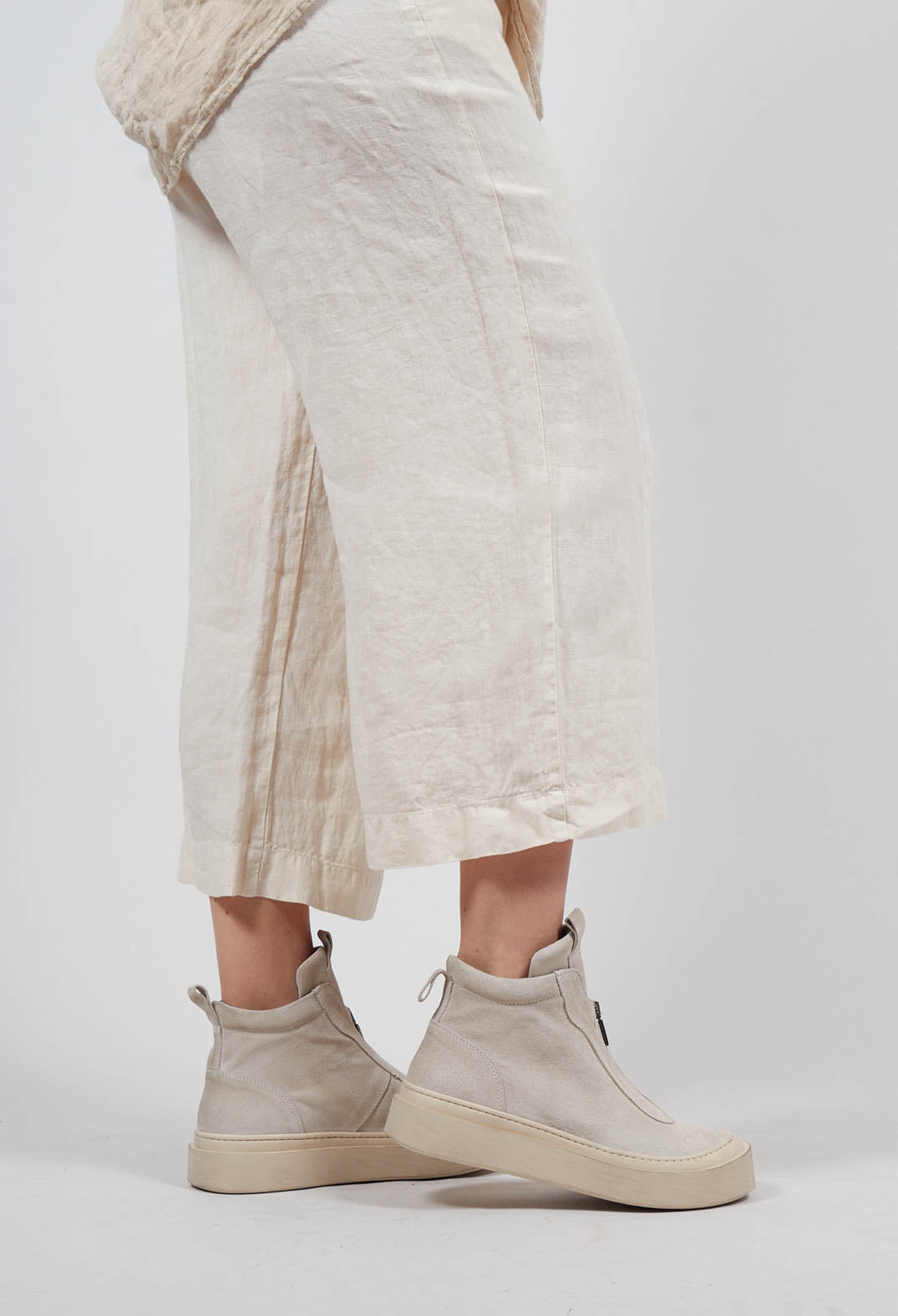Zip Front Boots in London Magnolia