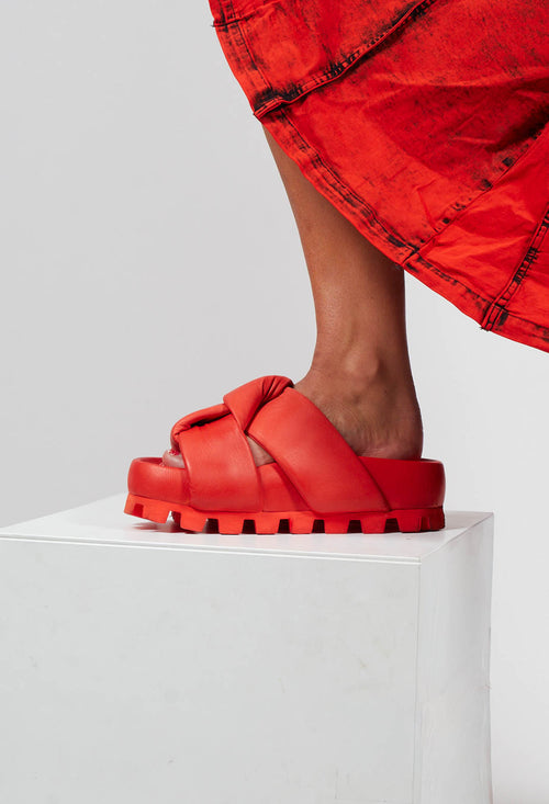 Cleated Sole Sandals in Gasoline Spritz Aperol