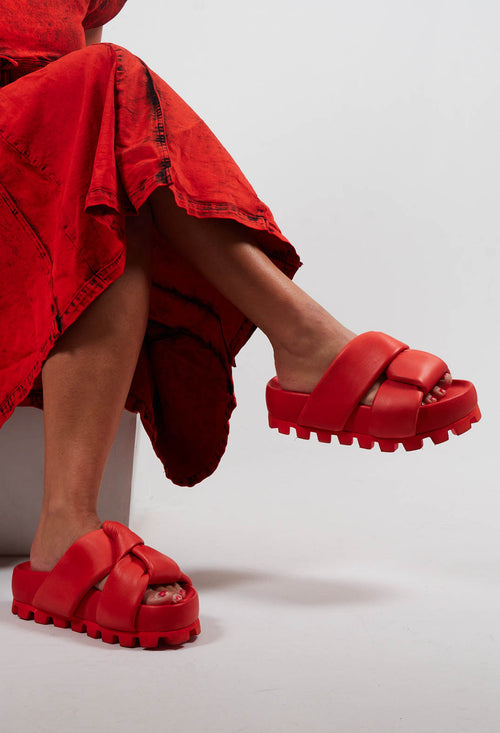 Cleated Sole Sandals in Gasoline Spritz Aperol