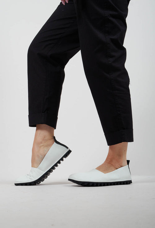 Flat Shoes in Gasoline Bianco Ottico