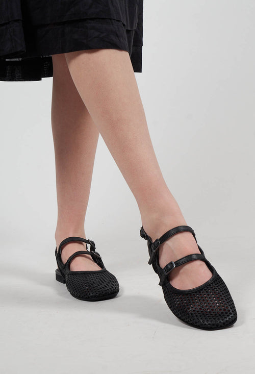 Flat Mule in Gasoline Nero