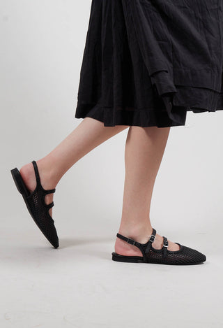 Flat Mule in Gasoline Nero