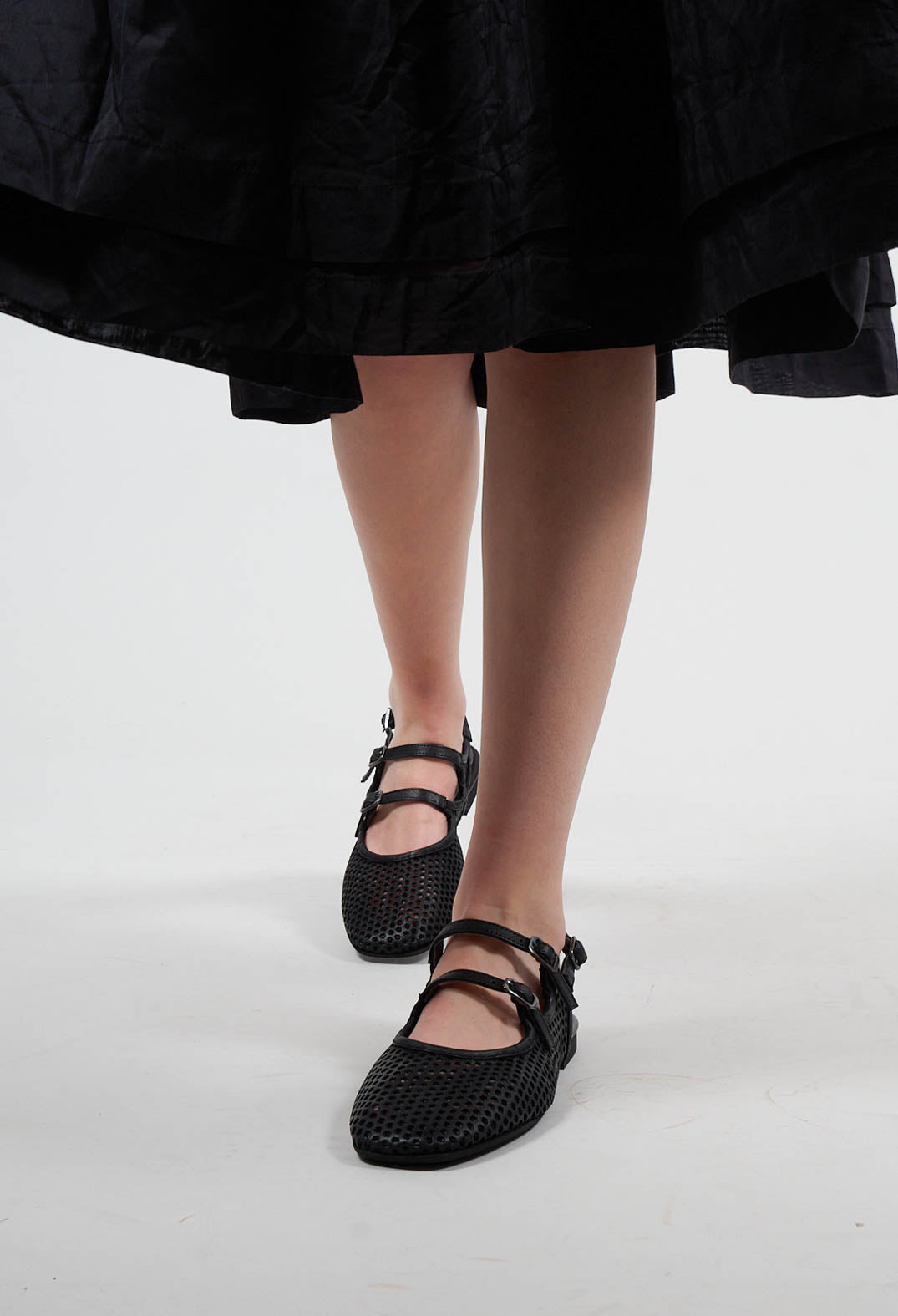 Flat Mule in Gasoline Nero