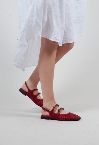 Flat Mule in Gasoline Rosso