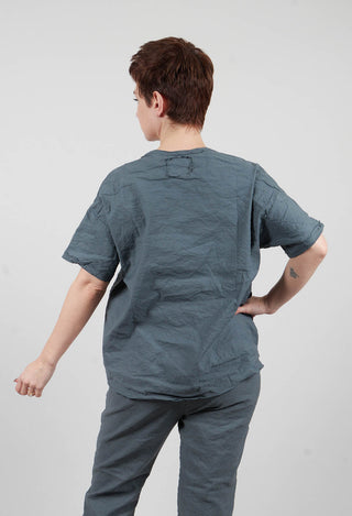 Round Neck Blouse in Asfalto