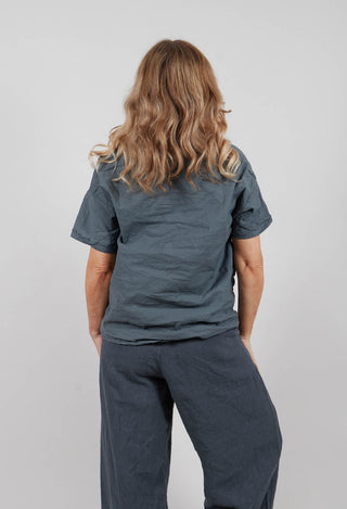 Round Neck Blouse in Asfalto