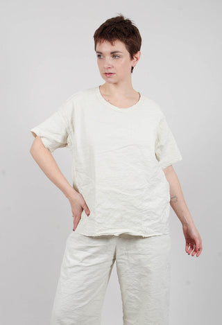 Round Neck Blouse in Chalk